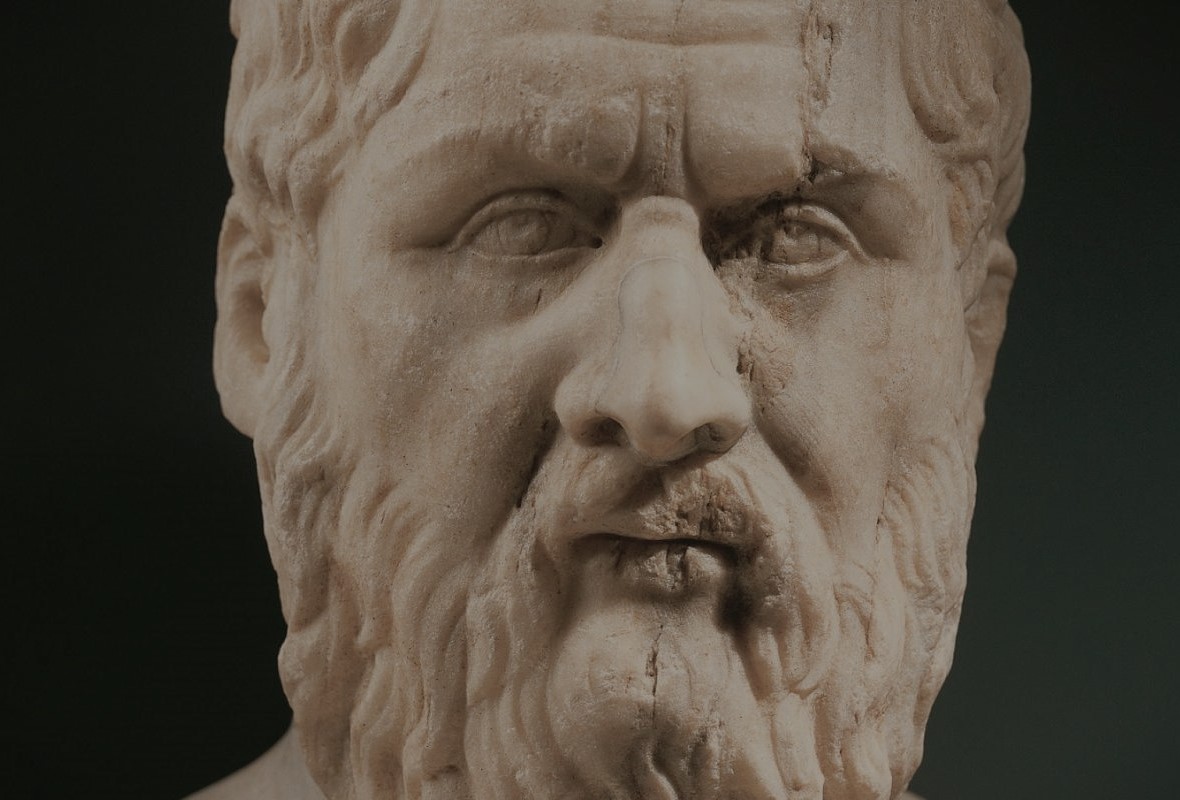 bust of plato
