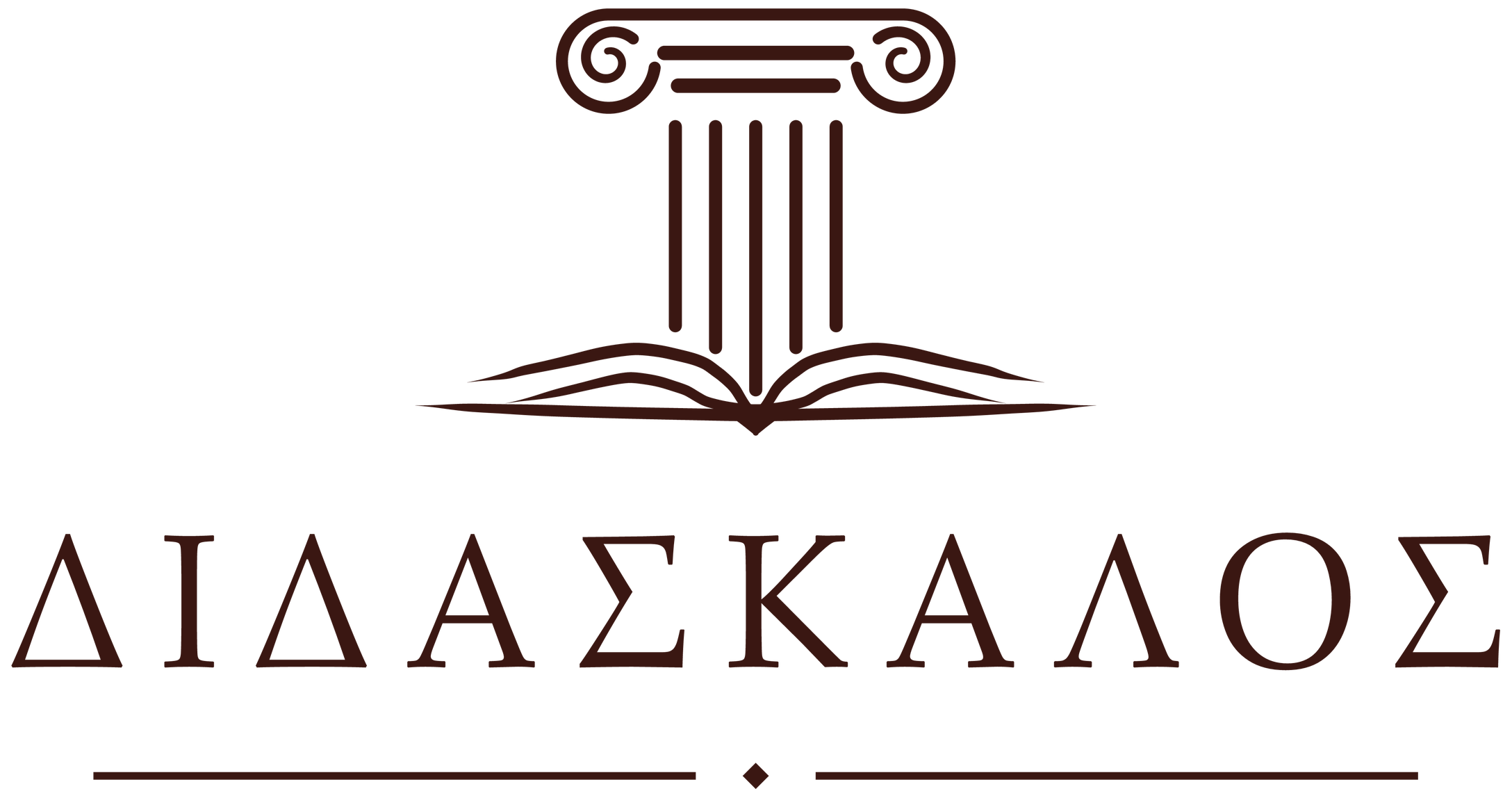 Didaskalos — a Greek column above an open book